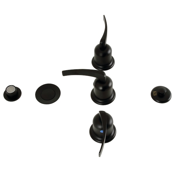 ThreeHandle Bidet Faucet, Matte Black